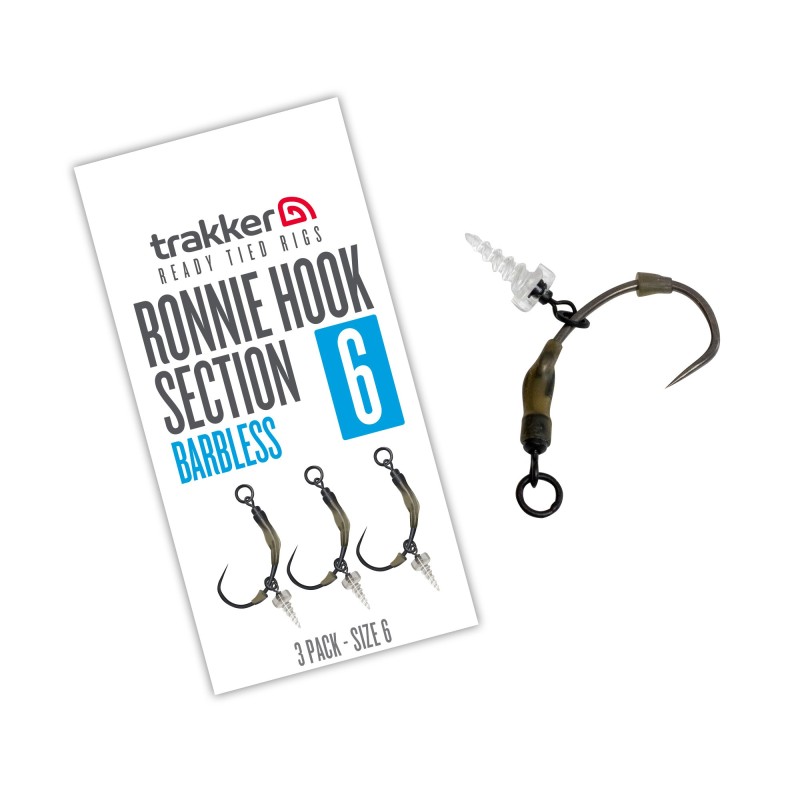 Trakker Ronnie Hook Section 3 Pack Size 6 (Barbless) TPx5