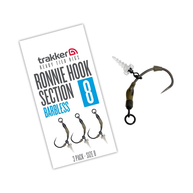 Trakker Ronnie Hook Section 3 Pack Size 8 (Barbless) TPx5