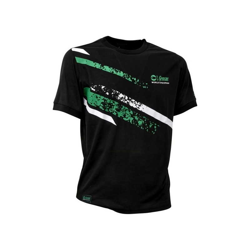 T SHIRT STRIPES BLACK S