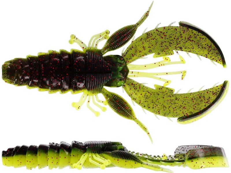 CRECRAW CREATUREBAIT 6,5CM 4G BLACK/CHARTREUSE 6PCS