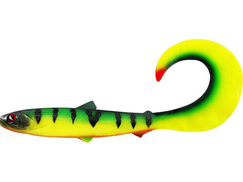 BULLTEEZ CURLTAIL 21CM 49G TIGER PERCH BOX W, 20PCS